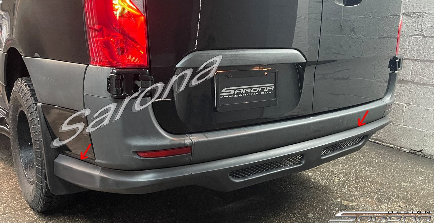 Custom Mercedes Sprinter  Short Wheel Base Rear Lip/Diffuser (2019 - 2025) - $650.00 (Part #MB-045-RA)